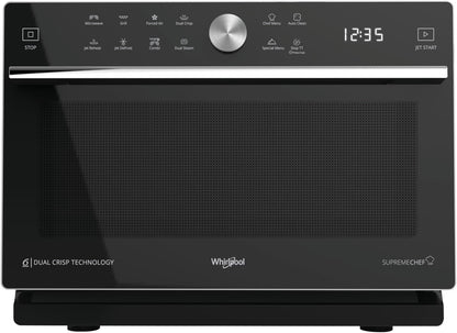 Whirlpool MWP 339 SB Micro-Onde Combiné 33L 900W Noir, Argent - Micro-Ondes (Micro-Onde Combiné, 33 L, 900 W, Rotatif, Tactil, Noir, Argent, 1200 W)