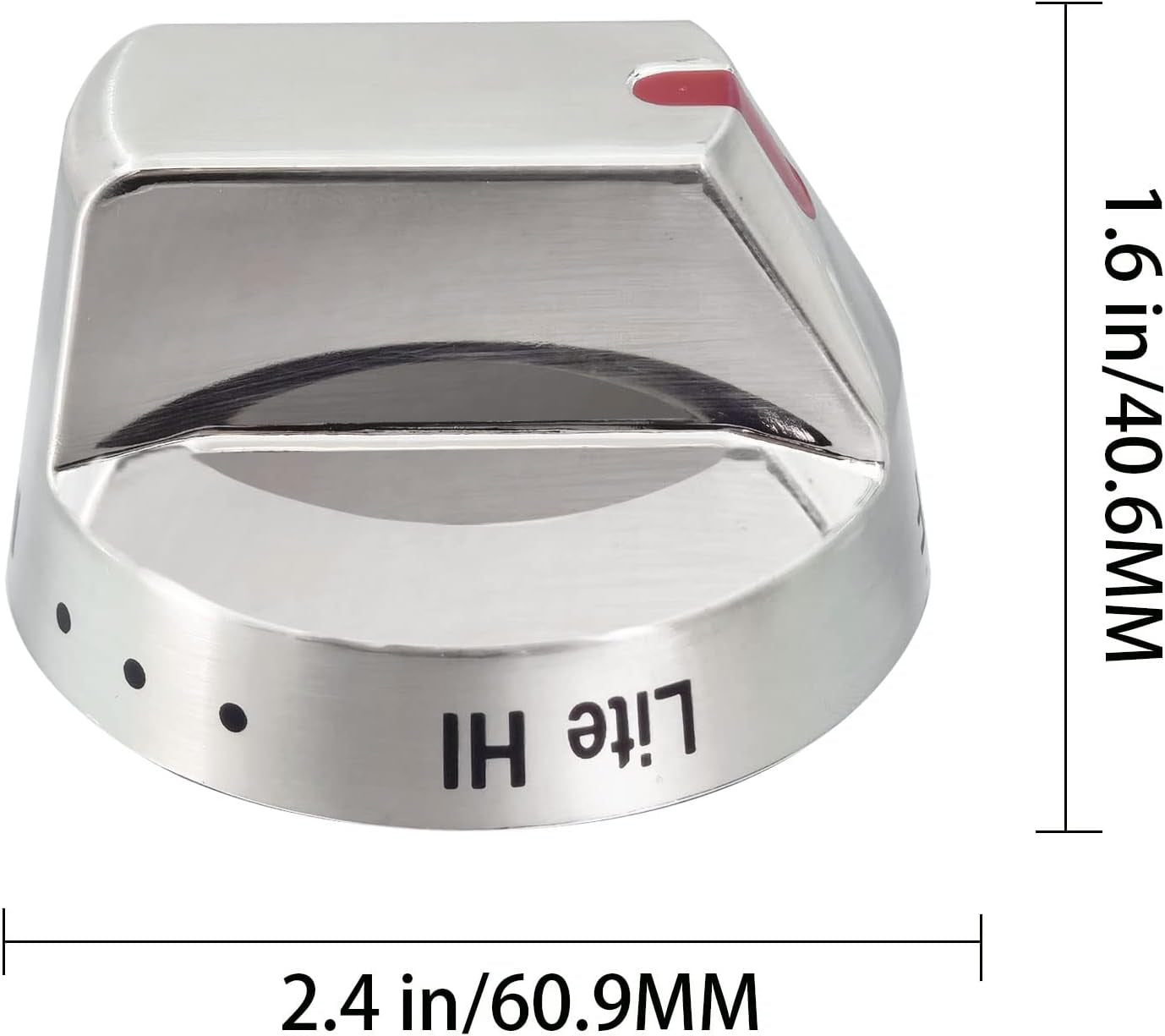 DG64-00473A Bouton De Brûleur En Acier Inoxydable Pour Four À Gaz Samsung NX58F5700WS Remplace DG64-00472A (Lot De 5)