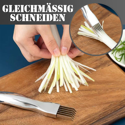 Shred Silk the Knife, 2024 New Couteau À Oignon Vert Haché En Acier Inoxydable, Couteau À Déchiqueter, Couteau À Déchiqueter, Gadget Multifonctionnel Pour Trancher Les Aliments Ménagers (1Pcs)
