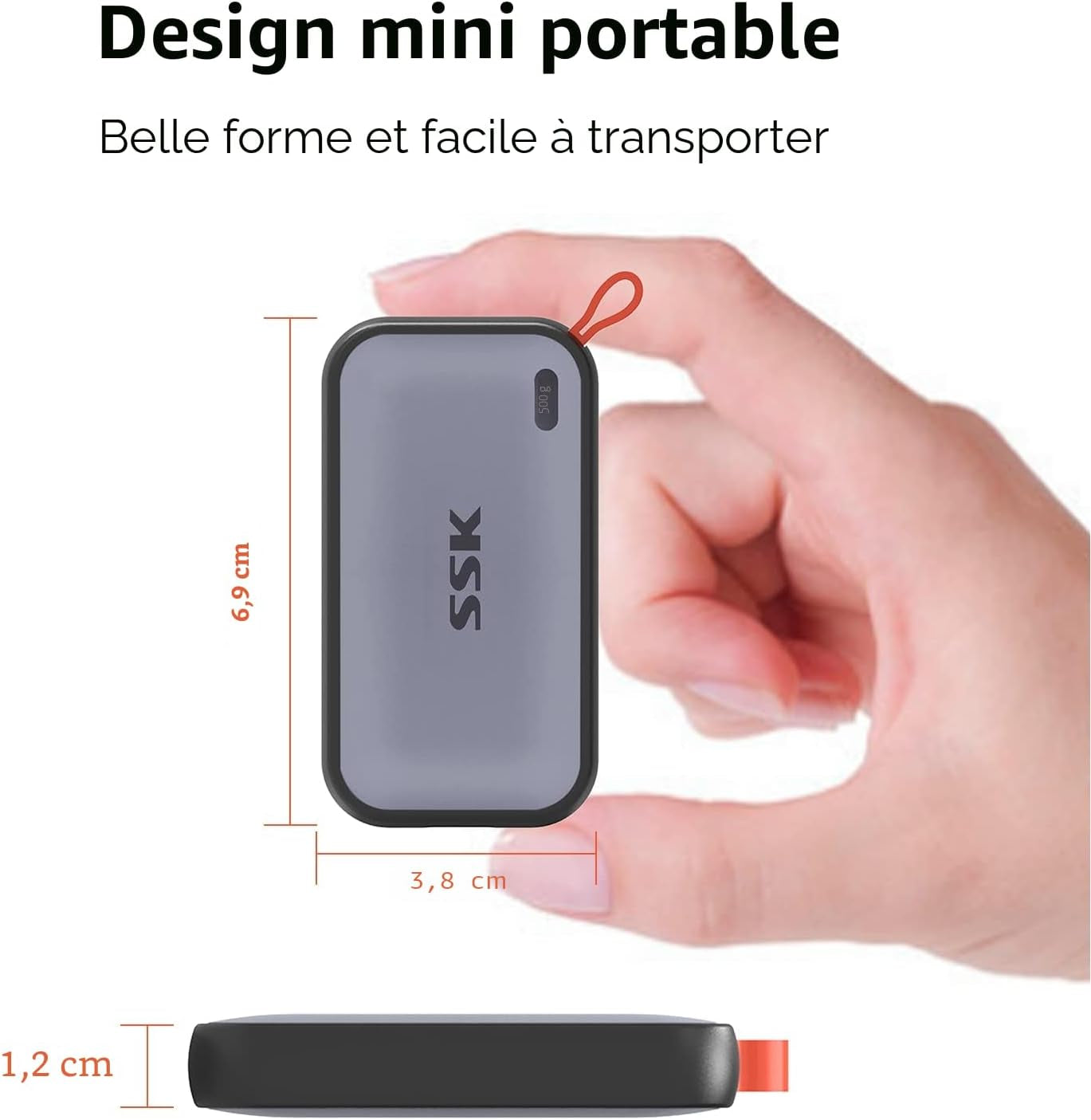500 Go SSD Externe Jusqu'À 1050Mo/S En Lecture, USBC 3.2 Gen2 Disque Dur Externe Portable SSD Pour Iphone 15/16/PRO,PS5, Xbox, Ordinateur Portable, Macbook/Pro/Air Et Plus