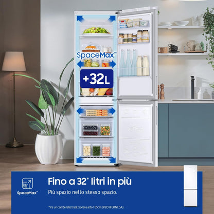 Réfrigérateur Congélateur -  - RB33B610EWW - 344L - 185Cm - E - No Frost - Poignées Int Côté - Blanc