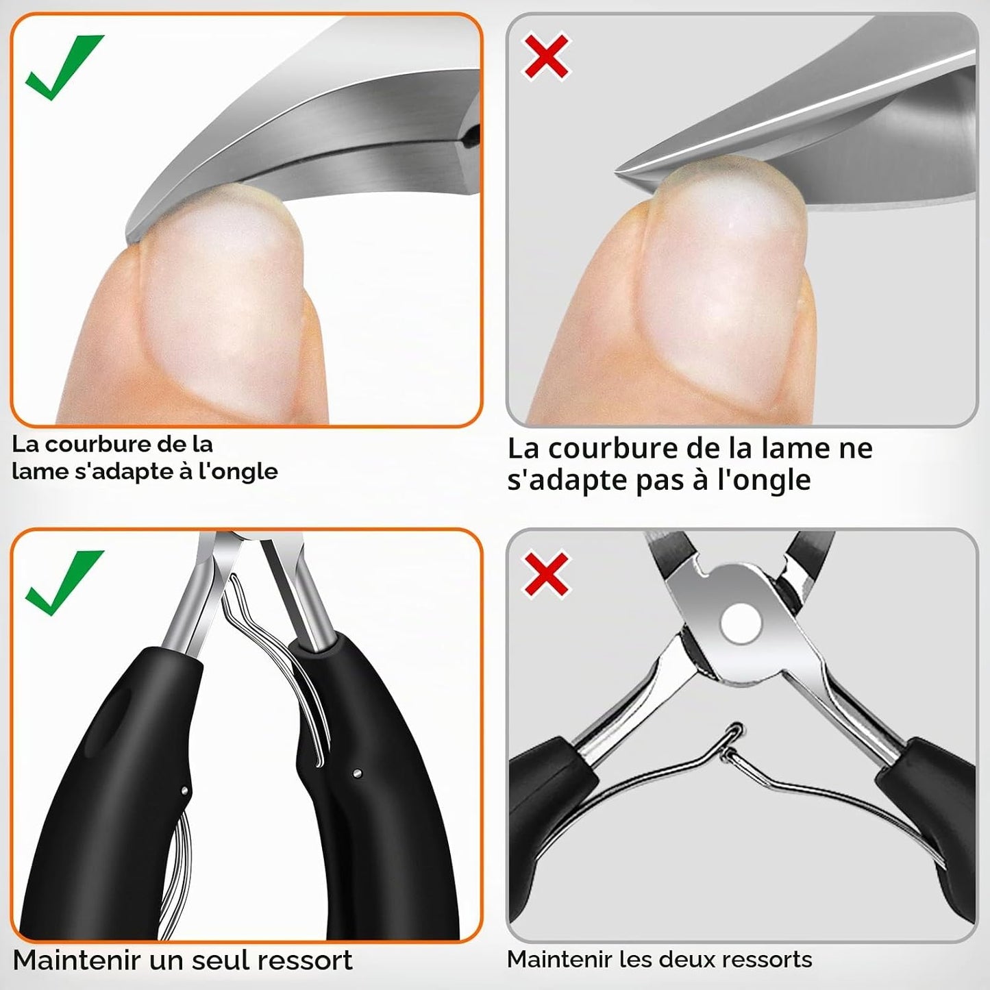 Coupe Ongle Professionnel, Pince Coupe Ongle Pied Pour Ongles Épais Pour Personnes Âgées Avec Large Ouverture, Kit Coupe Ongle Allemand Pour Hommes Ongles Incarnés Avec Lame Incurvée Inclinée