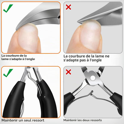 Coupe Ongle Professionnel, Pince Coupe Ongle Pied Pour Ongles Épais Pour Personnes Âgées Avec Large Ouverture, Kit Coupe Ongle Allemand Pour Hommes Ongles Incarnés Avec Lame Incurvée Inclinée
