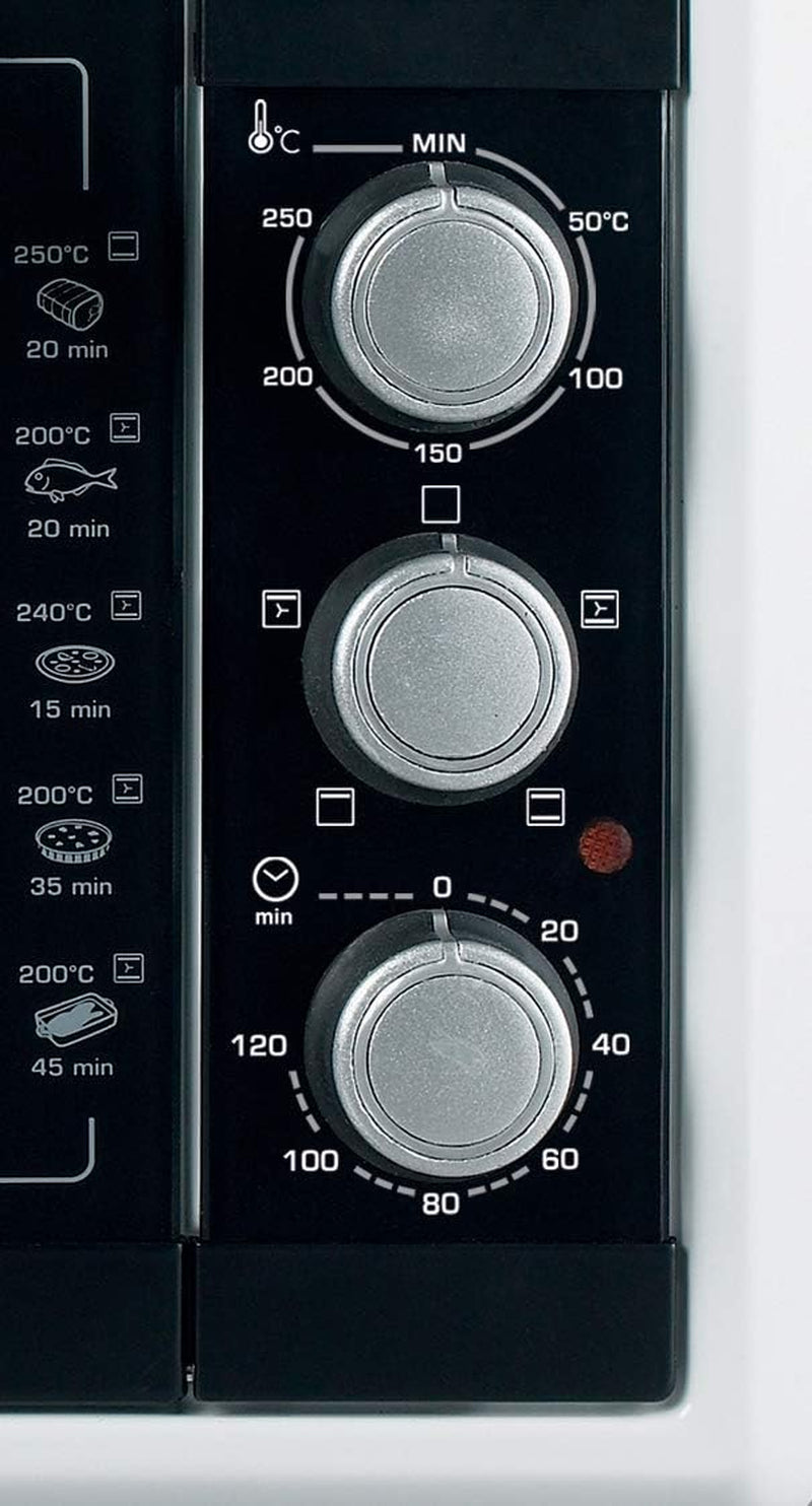 FC160MW - Mini Four - 16L - 1200W - 4 Modes De Cuisson : Chaleur Tournante, Convection Naturelle, Grill, Tournebroche - Blanc