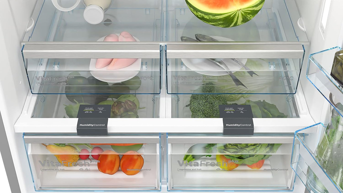 KGN86AIDR- Série 6, Réfrigérateur Combiné Pose-Libre, 186 X 86 Cm, Inox anti Trace De Doigts