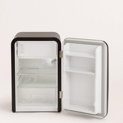 / RETRO FRIDGE 83.5 Marble/Réfrigérateur Noir Avec Poignée Marbre/Pratique Et Fonctionnel, Matériaux Résistants