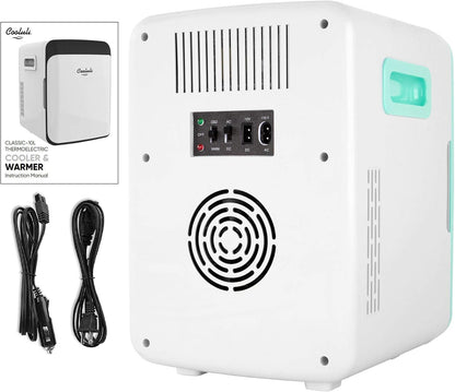 Cooluli Mini Réfrigérateur 10 L Pour Chambre À Coucher, Voiture, Bureau Et Dortoir Universitaire – Glacière Et Réchauffeur Portable 12 V Pour Nourriture, Boissons, Soins De La Peau, Beauté, Maquillage