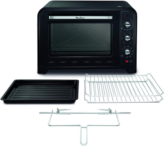 Four À Convection Électrique, 60 L, 2200 W, Thermostat Jusqu'À 240 Degrés, 7 Modes De Cuisson, Pain, Pizza, Tartes, Pâtisseries, Optimo, Noir YY2917FB