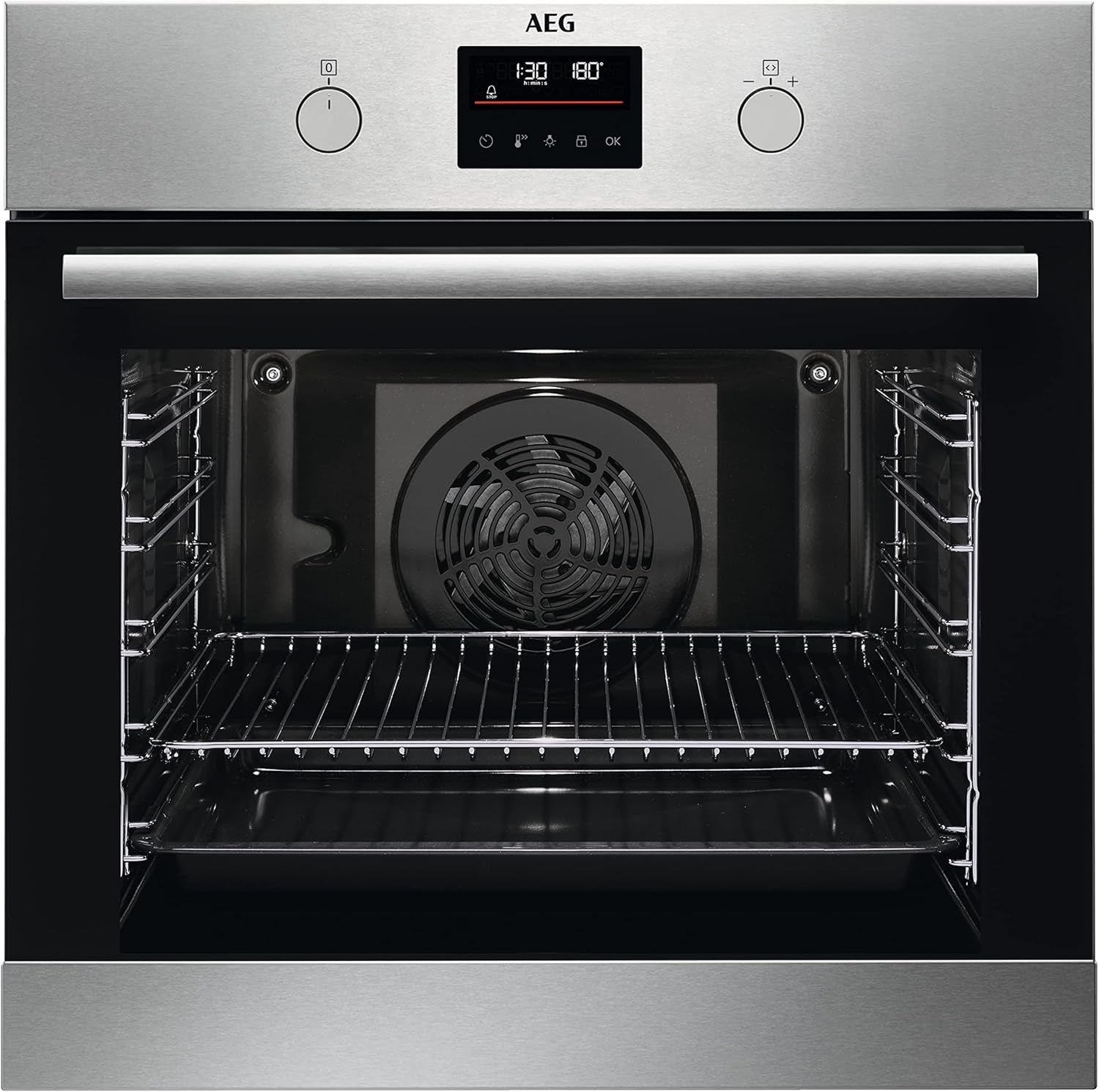 BPS335061M Four Encastrable/Pyrolyse Auto-Nettoyage/Série 6000 Air Chaud Annulaire : Résultats De Cuisson Homogènes Sur 3 Niveaux / 45 Programmes Automatiques/Écran Tactile Led/Chauffage
