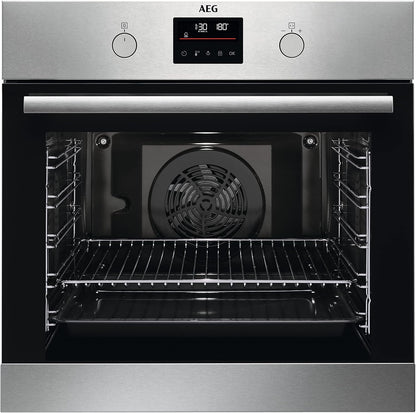 BPS335061M Four Encastrable/Pyrolyse Auto-Nettoyage/Série 6000 Air Chaud Annulaire : Résultats De Cuisson Homogènes Sur 3 Niveaux / 45 Programmes Automatiques/Écran Tactile Led/Chauffage