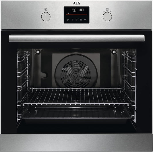 BPS335061M Four Encastrable/Pyrolyse Auto-Nettoyage/Série 6000 Air Chaud Annulaire : Résultats De Cuisson Homogènes Sur 3 Niveaux / 45 Programmes Automatiques/Écran Tactile Led/Chauffage