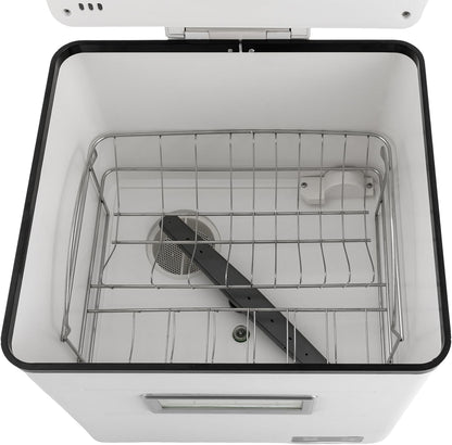 DSYOGX Évier De Table, 220 V, Petit Lave-Vaisselle, Réservoir D'Eau De 12 L, Avec Spray Rotatif Pour 6 Couverts, Démarrage En Une Touche, Blanc