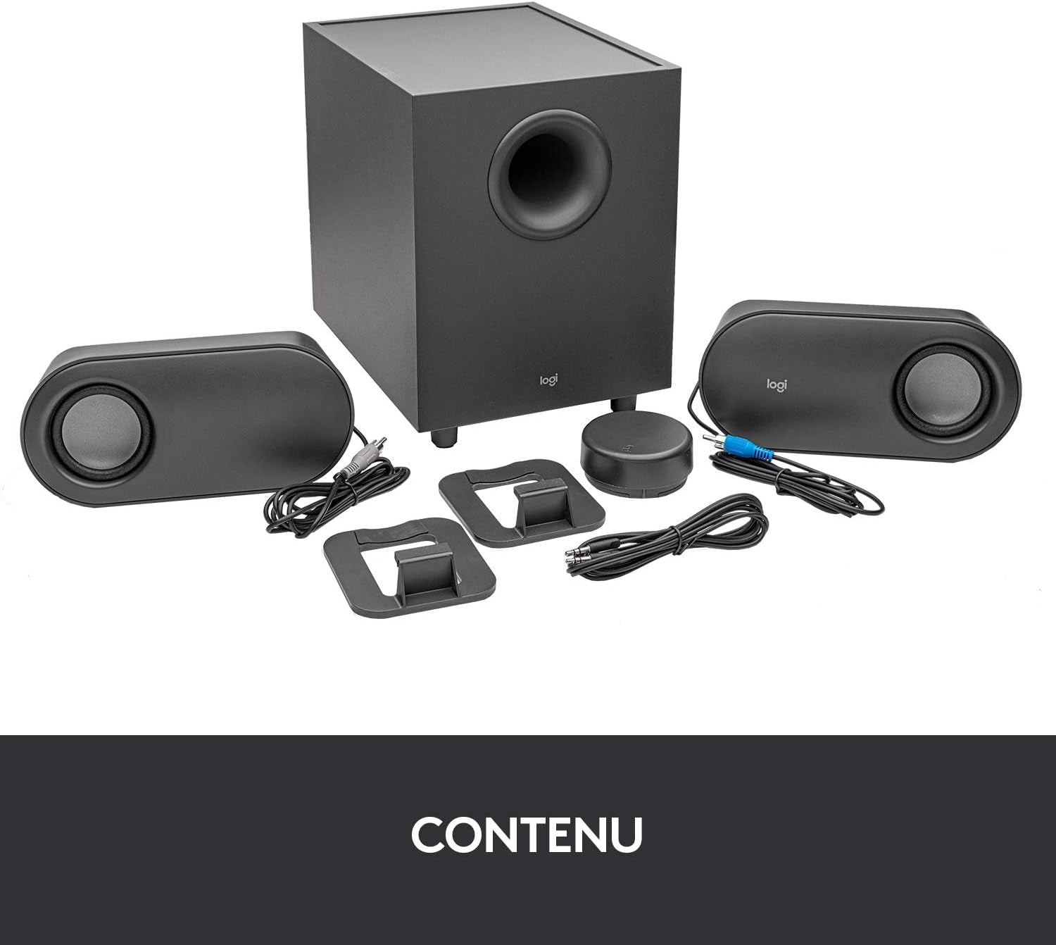 Z407 Haut-Parleurs Bluetooth Pour Ordinateur Avec Caisson De Basses Et Contrôle Sans Fil, Son Immersif, Audio Premium Avec Plusieurs Entrées Et Haut-Parleurs USB - Noir