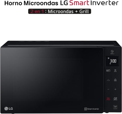 MH6535GDS Comptoir De Cuisine Four À Micro-Ondes Smart Inverter Avec Gril À Quartz, 25 L, 1000 W, Programmes Automatiques, Niveaux De Puissance Réglables, Cuisson À Vapeur, Noir
