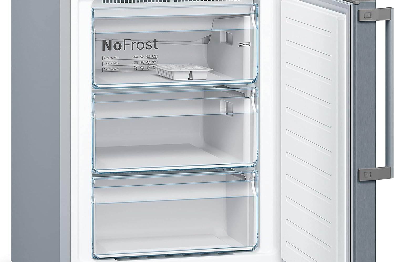 Elettrodomestici KGN39XIDP Série 4, Réfrigérateur Combi Sans Installation, 203 X 60 Cm, Acier Inoxydable, Nettoyage Facile