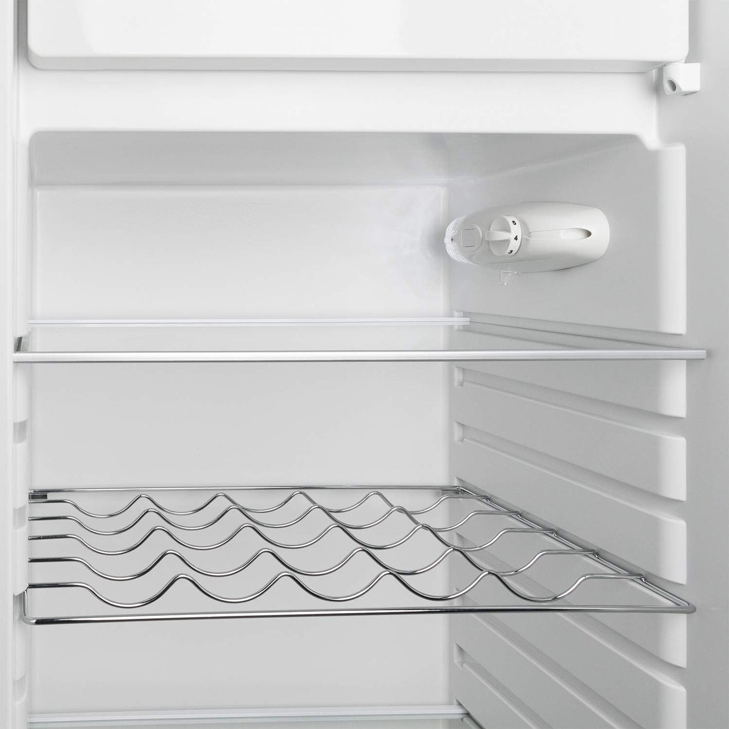 / RETRO FRIDGE 150 Silver/Réfrigérateur Noir Avec Poignée Argent Et Congélateur 281L / 102W, Faible Consommation, 150 Cm, 3 Étagères, Régulateur De Température, 60X60X150 Cm