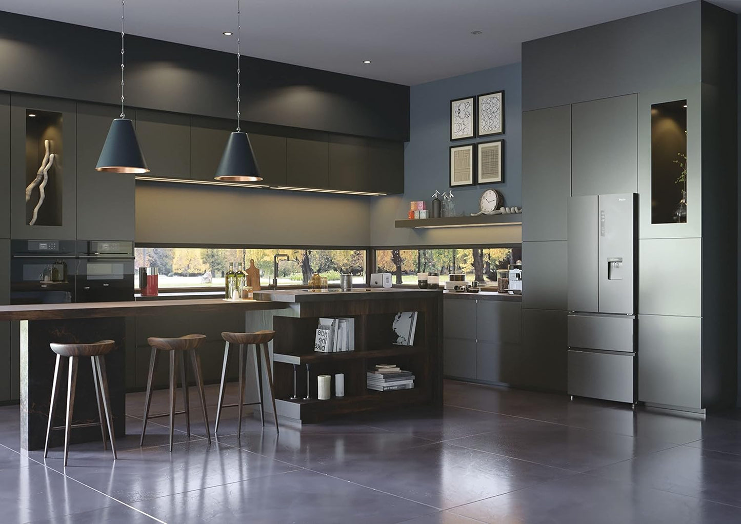 B3FE742CMJW Réfrigérateur Combiné FD 70 Série 5 - 458L (Réfrigérateur 307L + Congélateur 151L), Hauteur : 190 Cm, 296 Kwh/An, ABT, Myzone Pro, Humidity Zone, Distributeur Eau, Classe E
