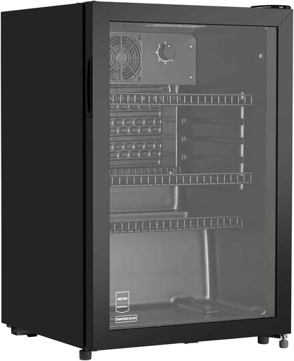 Réfrigérateur À Boissons GSC2125B, Métal/Verre, 54.5 X 54 X 84 Cm, 118 L, Refroidissement Statique Par Air, Avec Serrure, Noir