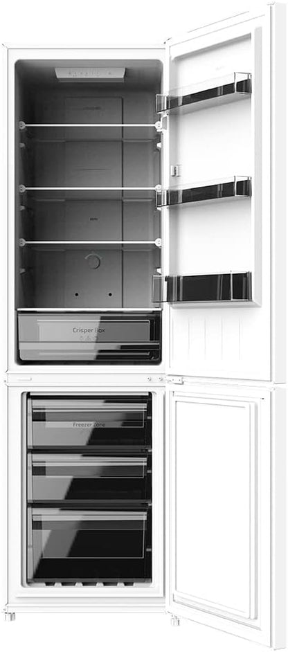 Frigorífico Combi 2 Puertas Bolero Coolmarket Combi 250 White D. 250 L, Altura 180 Cm Y 55 Cm De Ancho, Bajo Consumo, Sistema Multi Air Flow, Total No Frost Y 2 Cajones