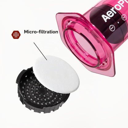 Clear Pink Cafetière À Piston Tout-En-Un, Style Expresso Et Filtre, Infusion En 2 Minutes, Petite Cafetière Portable Idéale Pour Les Voyages Et Le Camping