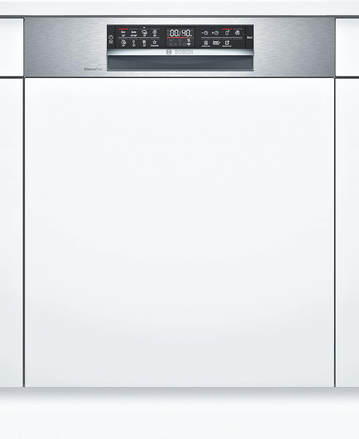 SMI6EDS57E - Série 6 - Lave-Vaisselle Encastrable Avec Bandeau - Home Connect - 13 Couverts - Silence plus 39 Db - Metallic