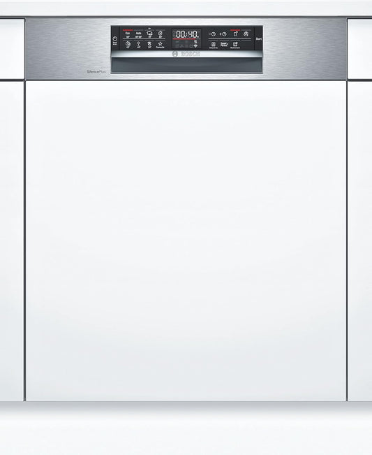 SMI6EDS57E - Série 6 - Lave-Vaisselle Encastrable Avec Bandeau - Home Connect - 13 Couverts - Silence plus 39 Db - Metallic