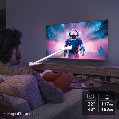 Philips 43PFS5500 FHD LED TV - Écran 43 Pouces Avec Pixel Plus, Design Compact Et Dolby Audio Avec Vocal Boost