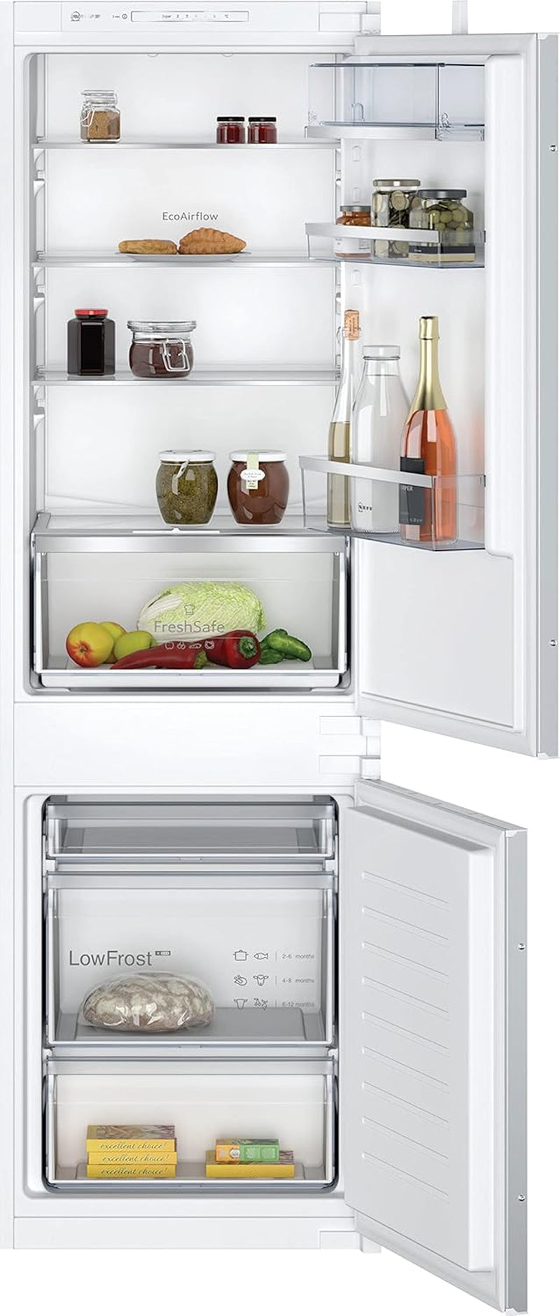 Neff KI5862SE0S Réfrigérateur-Congélateur Intégré (Placement) 267 L E