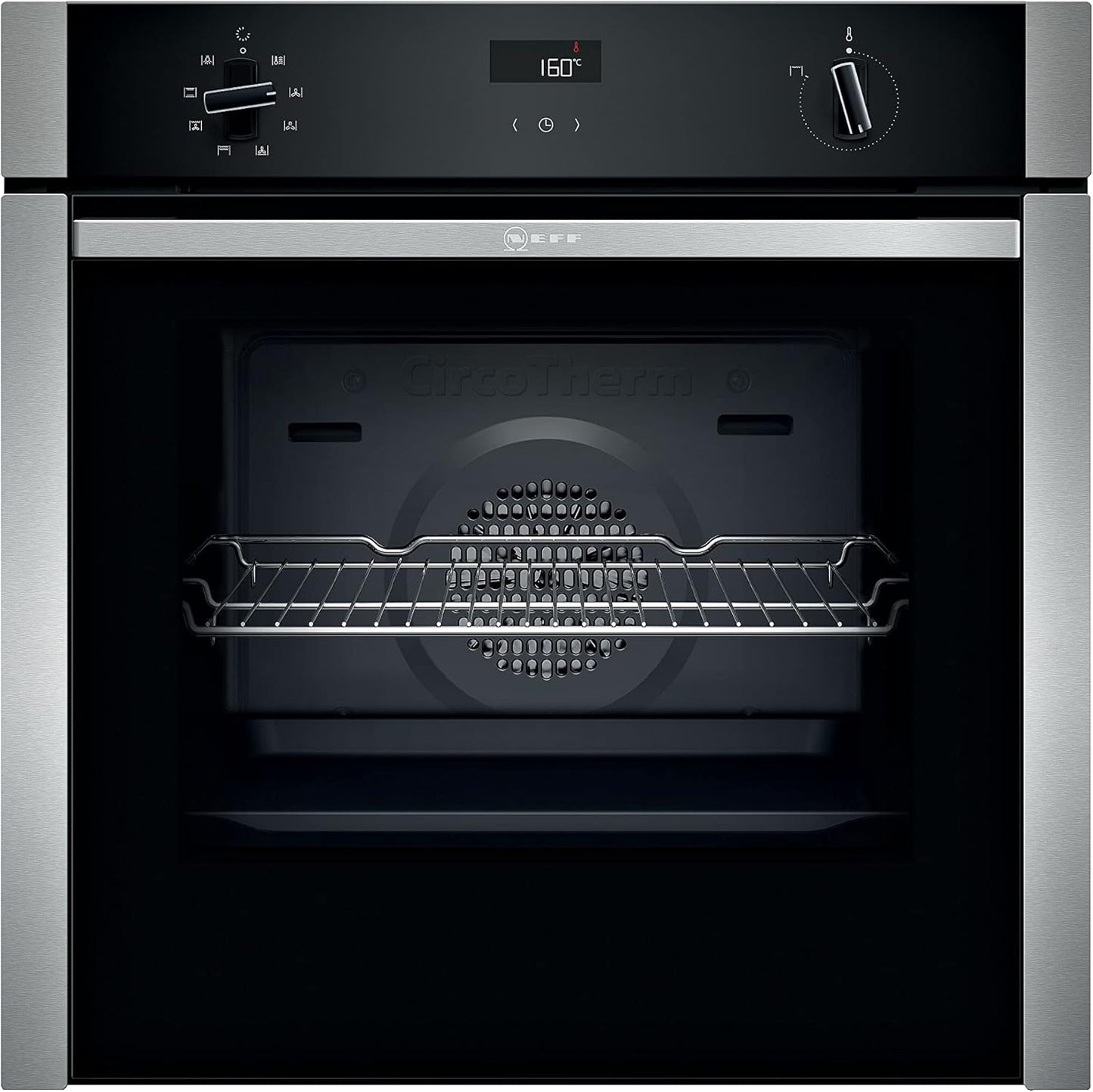 NEFF B4ACF1AN0B N50 Four Simple Avec Coulisse Et Cache Et Circotherm, Acier Inoxydable