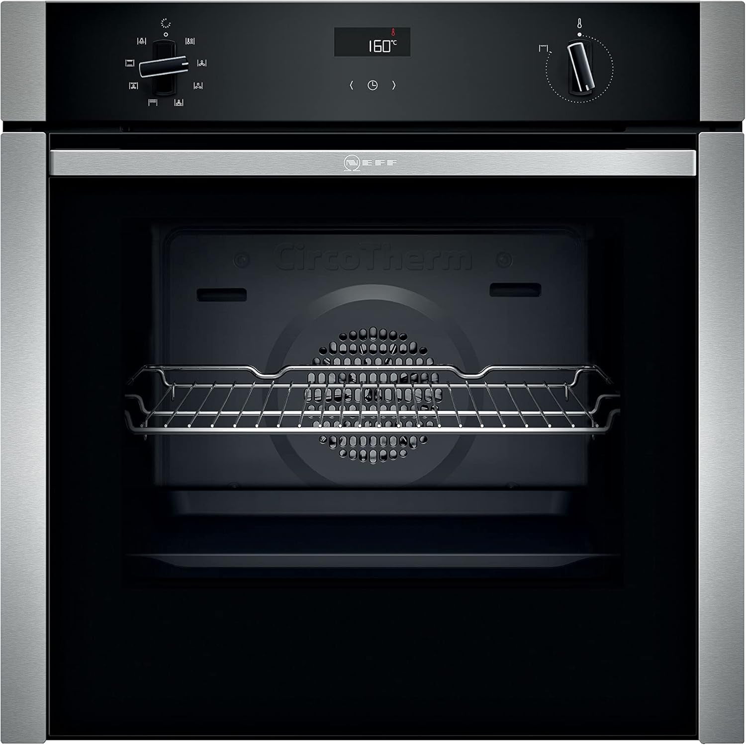 NEFF B4ACF1AN0B N50 Four Simple Avec Coulisse Et Cache Et Circotherm, Acier Inoxydable
