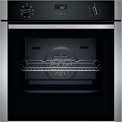NEFF B4ACF1AN0B N50 Four Simple Avec Coulisse Et Cache Et Circotherm, Acier Inoxydable