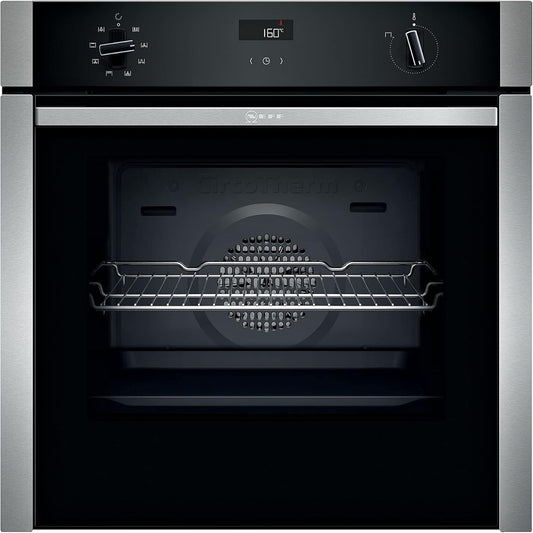 NEFF B4ACF1AN0B N50 Four Simple Avec Coulisse Et Cache Et Circotherm, Acier Inoxydable