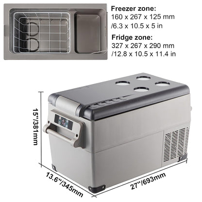 Réfrigérateur Thermique Portable 35 L, Réfrigérateur De Voyage Pour Voiture SH-CF35, Mini Réfrigérateur Pour Voiture, Avec Écran LCD