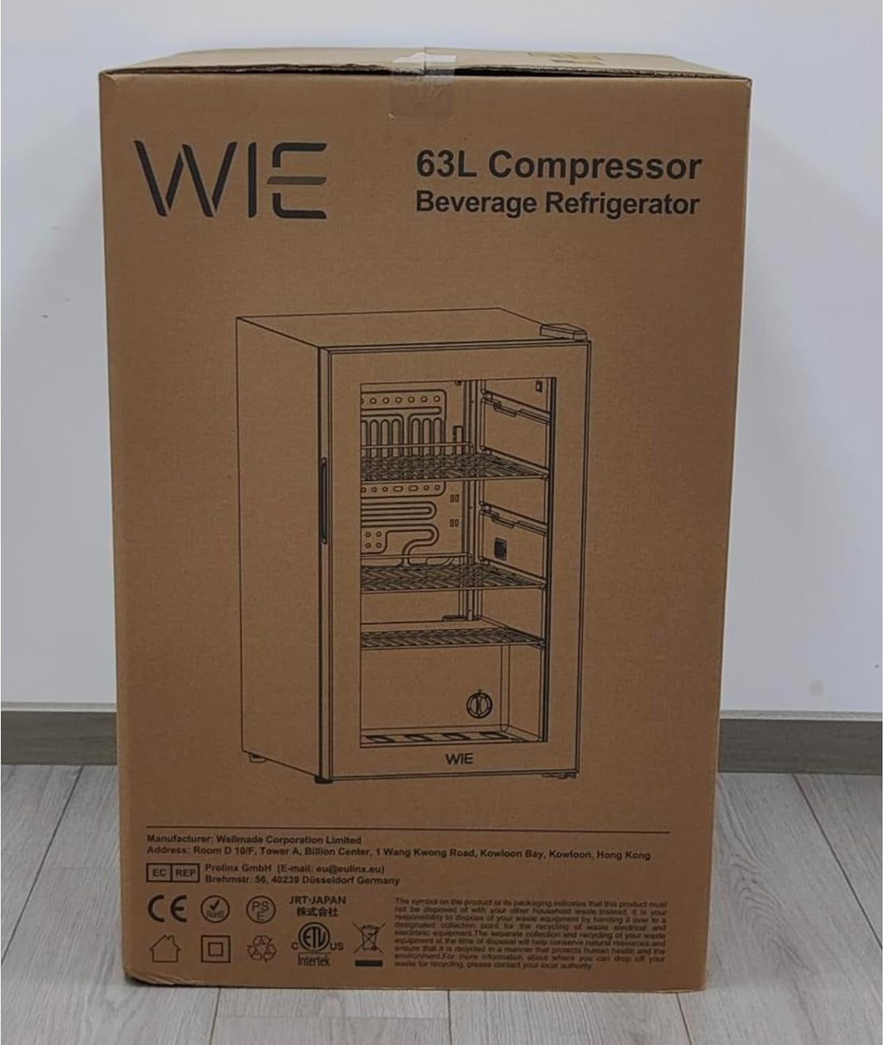 Mini Réfrigérateur Boissons 63L Mini Frigo De Chambre Avec Double Porte Vitrée, Etagères Réglables, Silencieux Petit Frigo Pour Maison/Chambre/Bureau/Cuisine