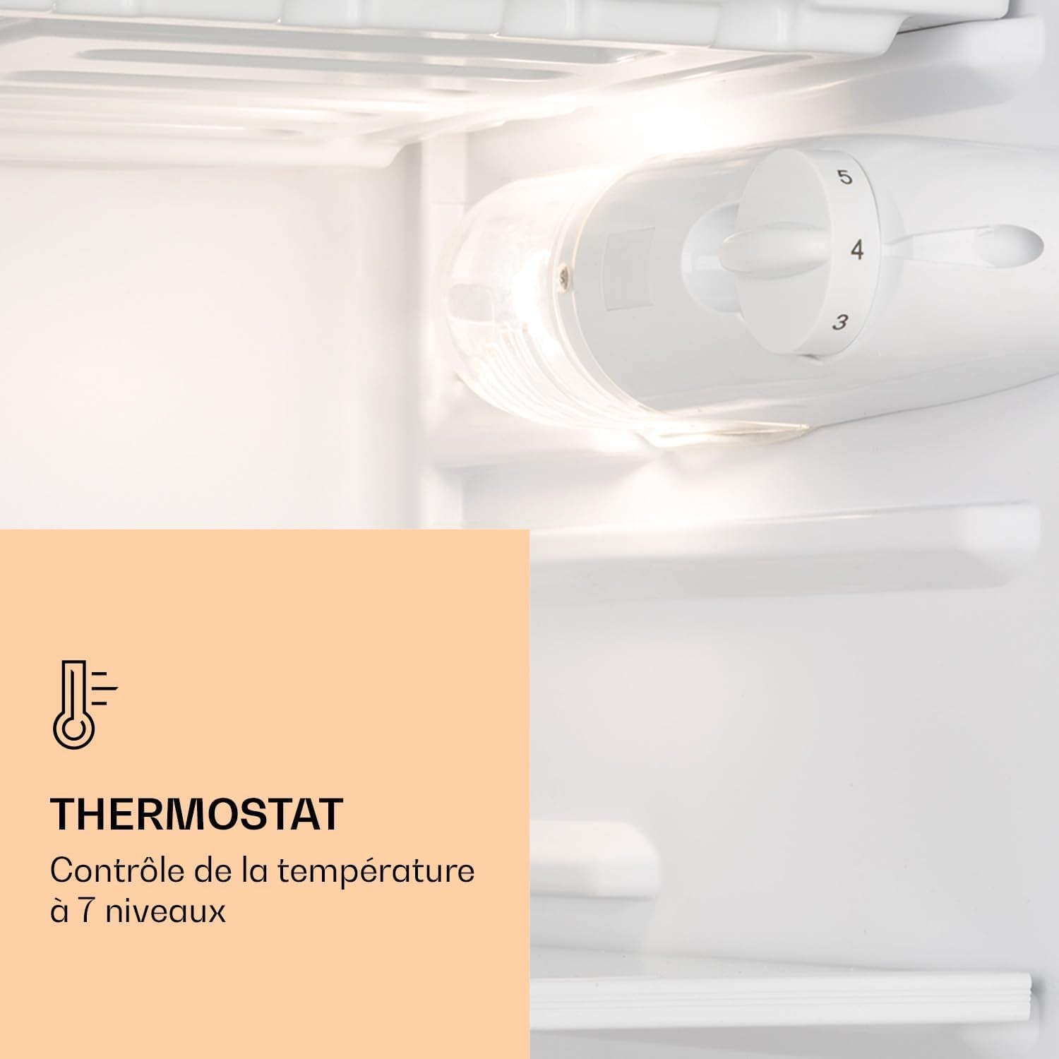 Luminance Frost - Réfrigérateur, 91L, 110 Kwh/An, 7 Niveaux De Réglage De La Température, Eclairage Intérieur, Look Moderne, Bac À Oeufs, Clayettes Verre - Blanc