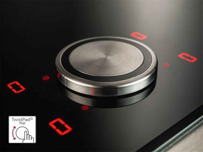 Plaque De Cuisson Électrique T16BT76N0 N70/60 Cm/Twistpad/Zone De Rôtisserie/Vitrocéramique, Cadre En Acier Inoxydable Avec Plateau Rotatif