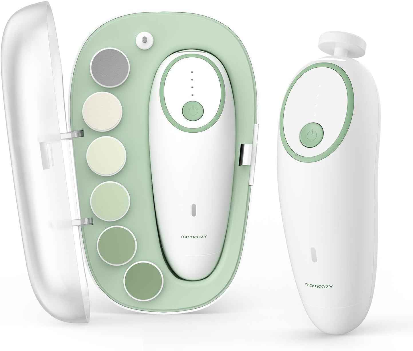 Lime Ongles Électrique Bébé, Sécurité, Faible Bruit, Lumière, Vert | Rechargeable, 7 Remplacements, Nouveau-Né, Enfants, Soins, Voyage, Cadeau