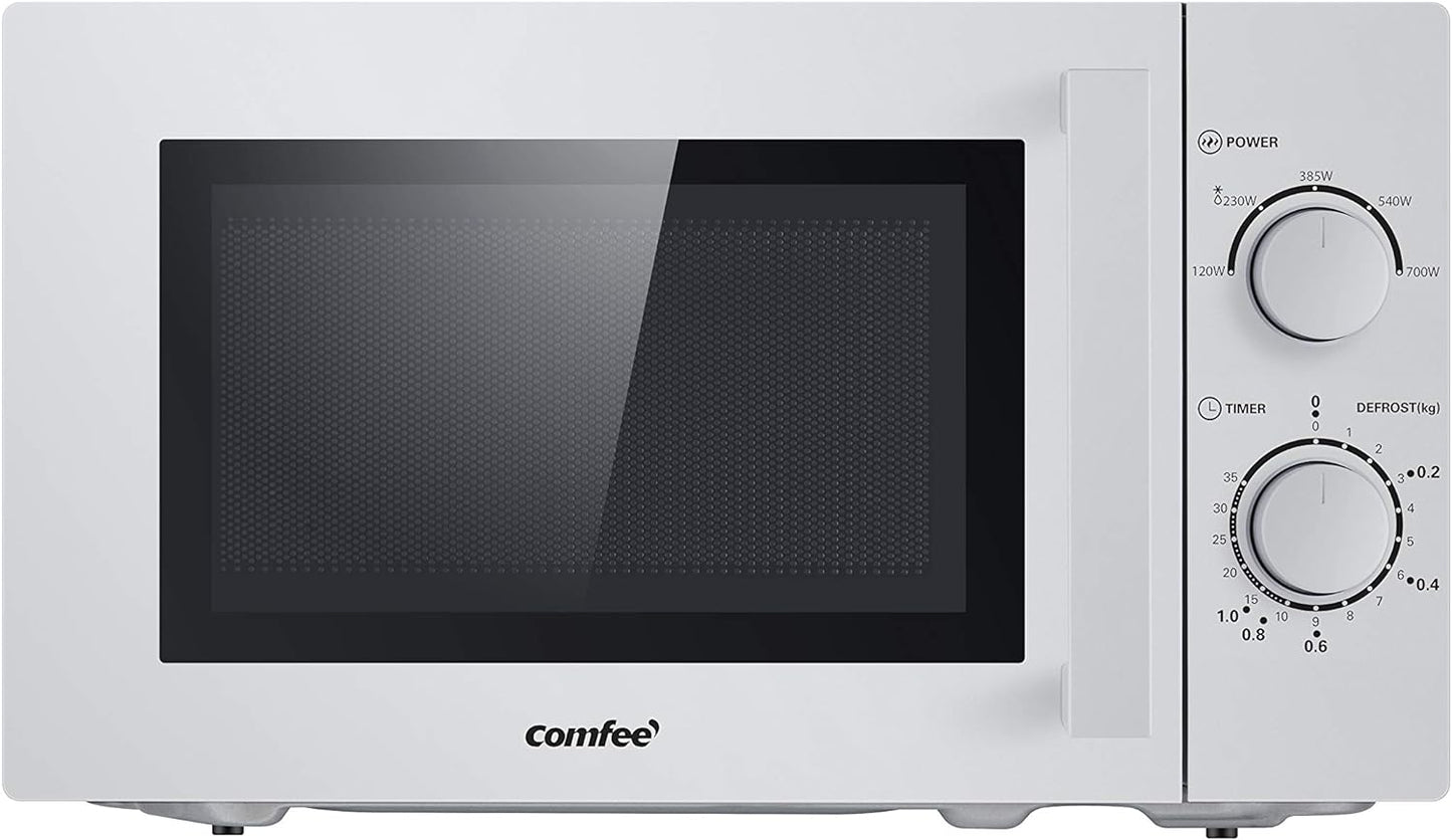 CMSN 20 Si Micro-Ondes, 5 Niveaux De Puissance, Éclairage Intérieur, Dégivrage Facile, Easy Degivrage, Plateau Rotatif À 360 °, 20 L/700 W, Mécanique, Argent