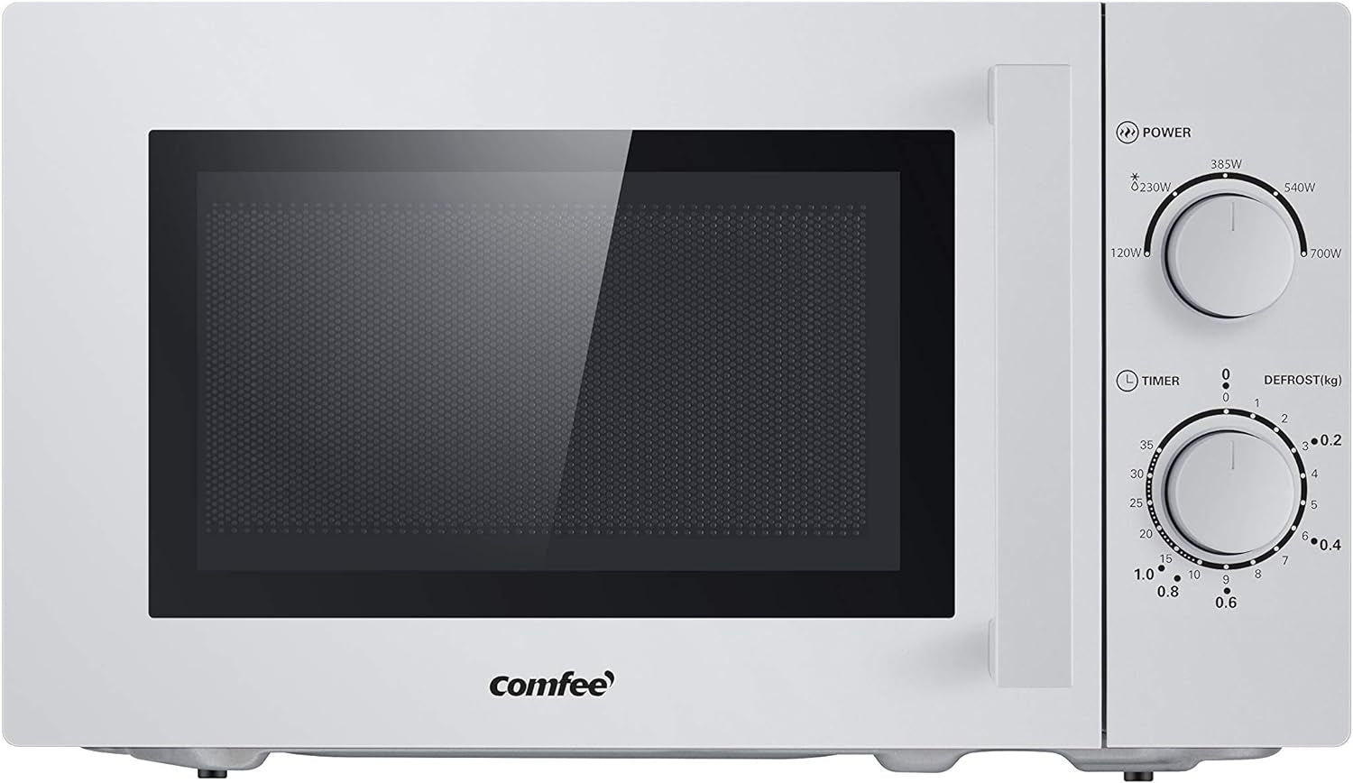 CMSN 20 Si Micro-Ondes, 5 Niveaux De Puissance, Éclairage Intérieur, Dégivrage Facile, Easy Degivrage, Plateau Rotatif À 360 °, 20 L/700 W, Mécanique, Argent
