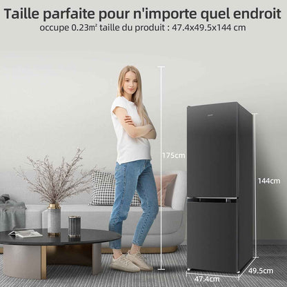 CBM159LEBD Réfrigérateur Congélateur Bas157 Litres (109 + 48) Low Frost, Faible Bruit, Refroidissement Rapide, Faible Emcombrement | Congélateur 4 Étoiles, Éclairage Intérieur LED, Réglage Flexible, Charnière Porte Reversible, Largeur 47Cm