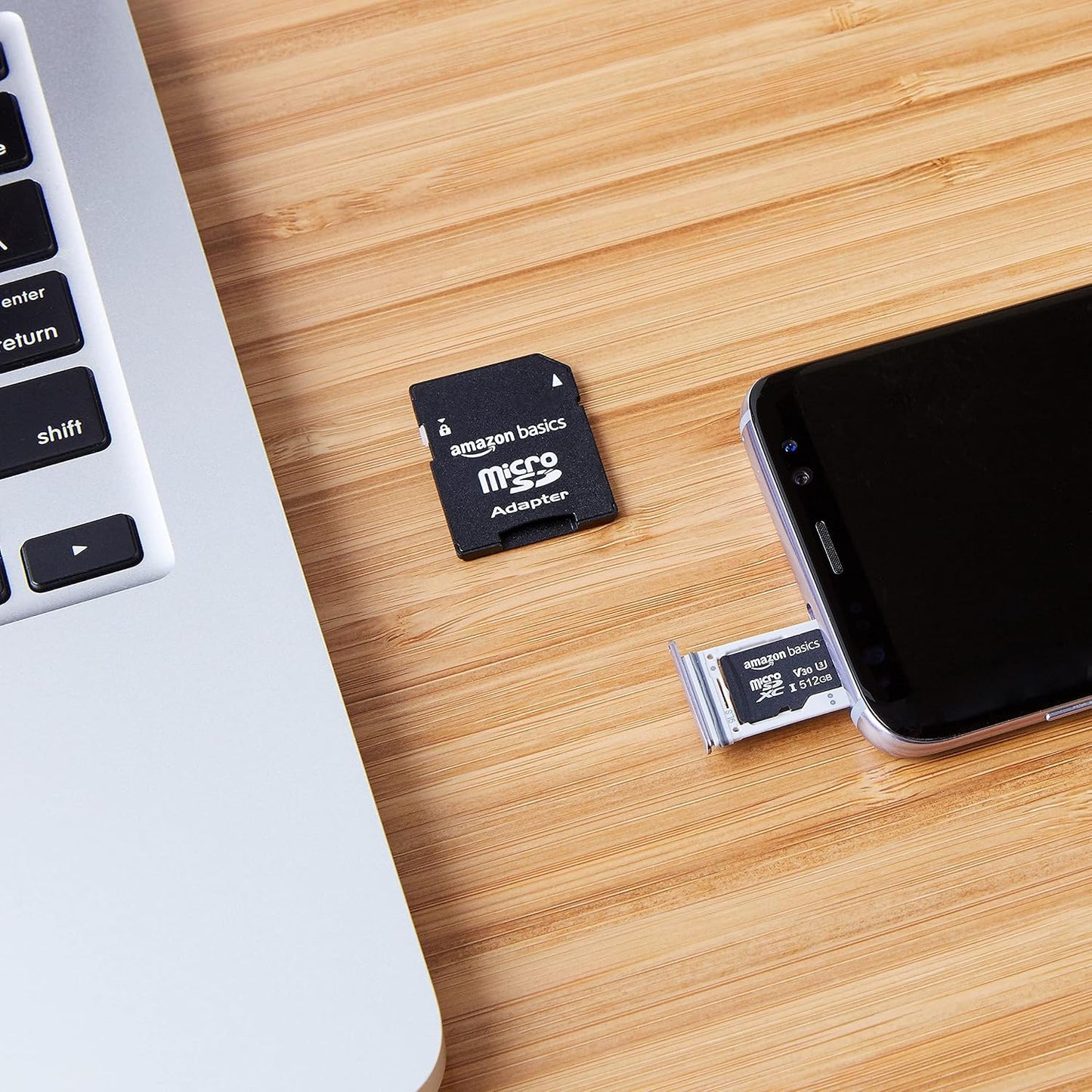 Carte Mémoire Microsdxc Avec Adaptateur Grande Taille, A2, U3, Vitesse De Lecture Jusqu’À 100Mbit/S, 512Go, Noir