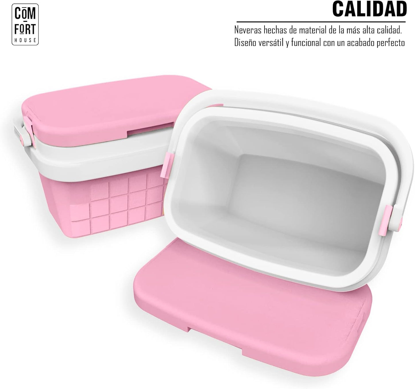 - Réfrigérateur Portable Avec Poignée Rigide - Porte-Nourriture Pour Camping, Plage, Camping - Réfrigérateur Rose - Capacité 16L