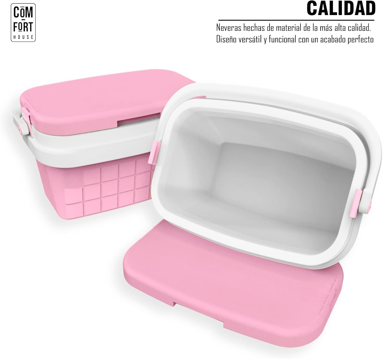 - Réfrigérateur Portable Avec Poignée Rigide - Porte-Nourriture Pour Camping, Plage, Camping - Réfrigérateur Rose - Capacité 16L