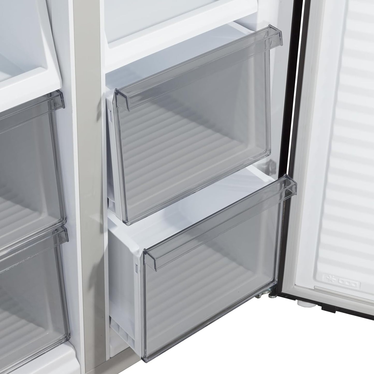 Réfrigérateur Américain Multiportes, Hauteur 182Cm, Profondeur 63Cm, Capacité Totale 415L, Température Care+, Contrôle De L'Humidité, Compresseur Smart Inverter, Inox Foncé, CCD415NEI4E