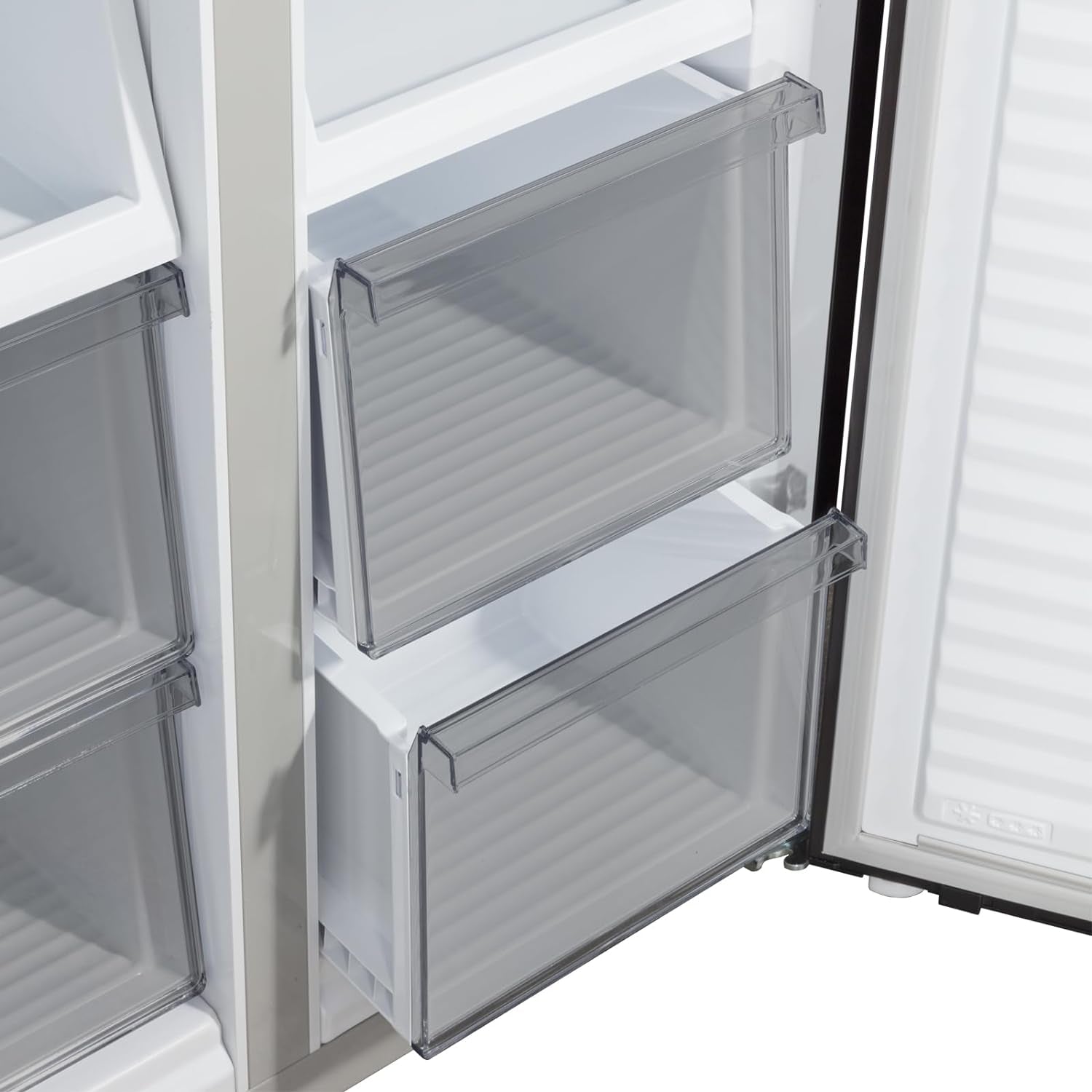 Réfrigérateur Américain Multiportes, Hauteur 182Cm, Profondeur 63Cm, Capacité Totale 415L, Température Care+, Contrôle De L'Humidité, Compresseur Smart Inverter, Inox Foncé, CCD415NEI4E