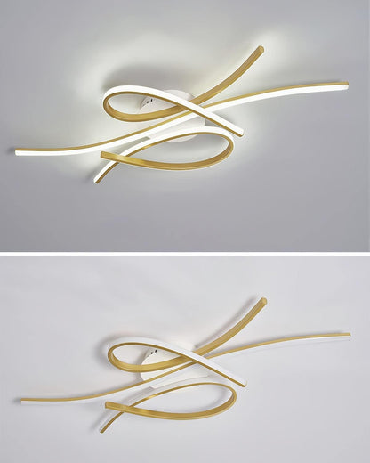 Plafonnier LED Plafonnier Dimmable Lampe De Salon Moderne Lampe De Chambre À Coucher Plafonnier Design D'Intérieur Avec Télécommande Salon Cuisine Bureau (Noir, L100Cm)