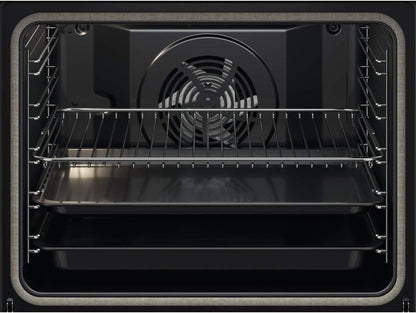 Zanussi ZOPXD6X2 Four Multifonction Avec Nettoyage Pyrolytique, 9 Positions Avec Cavité XXL, Diplay LED, Horloge Électronique + Télécommandes Escamotables, Rails Télescopiques 1 Niveau, Inox, A+, 72
