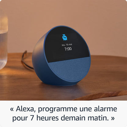 Echo Spot (Nouvelle Génération) | Réveil Connecté Avec Un Son De Qualité | Noir, Avec Accès Anticipé À Alexa+