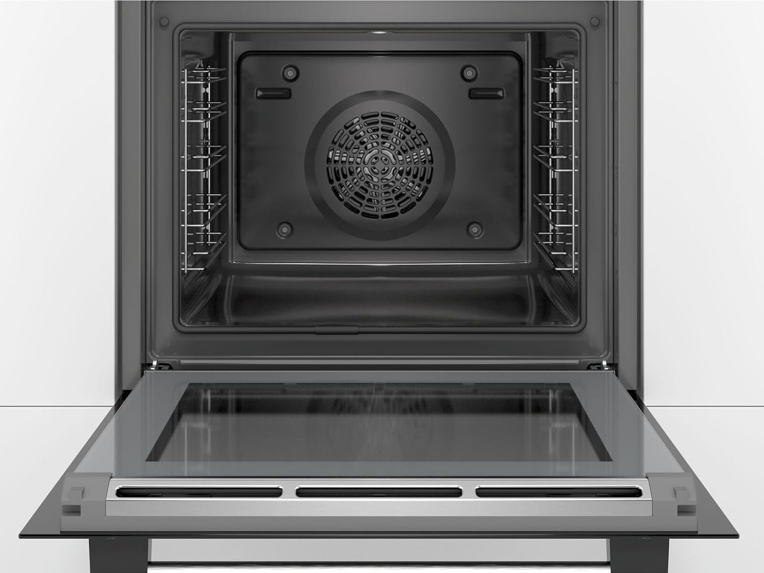 HBA573BS1 Série 4 Four Encastré A, 71 L, En Acier Inoxydable, Porte Rabattable, Écran LED, 5 Types De Chauffage, Autopilot 10, Pyrolyse, Air Chaud 3D