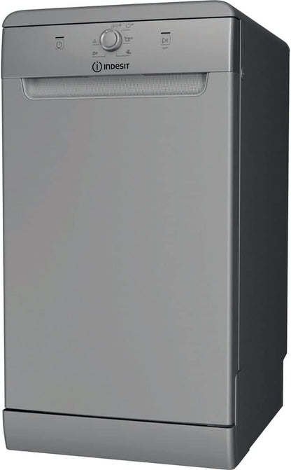 Indesit DSFE 1B10 S Lave-Vaisselle Autonome 10 Places A+ - Lave-Vaisselles (Autonome, Argent, Compact (45 Cm), Argent, Boutons, Rotatif, 1,3 M)